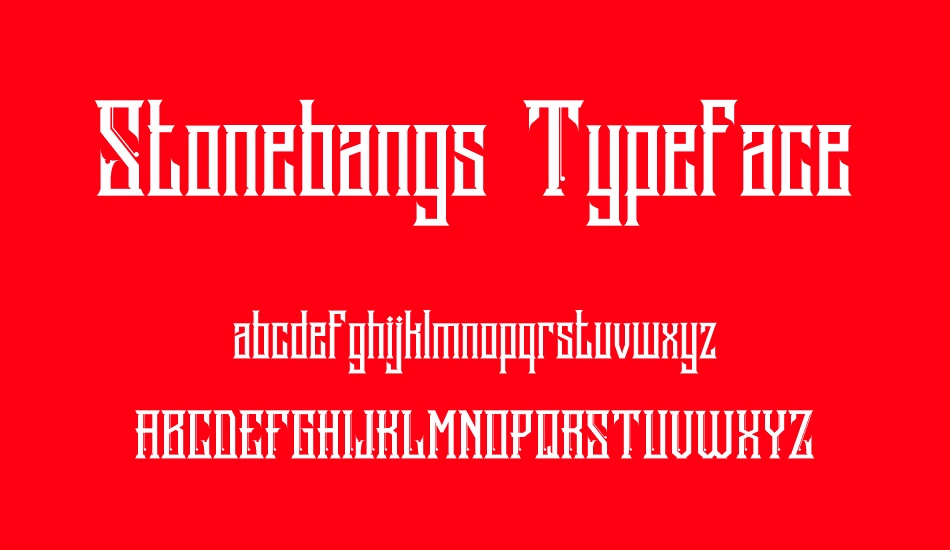 stonebangs-typeface font