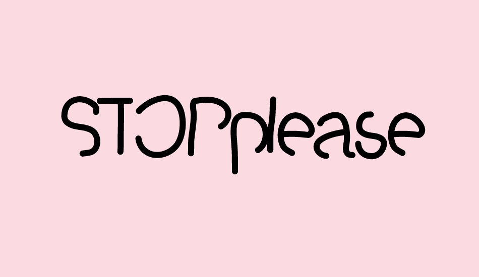 stopplease font big