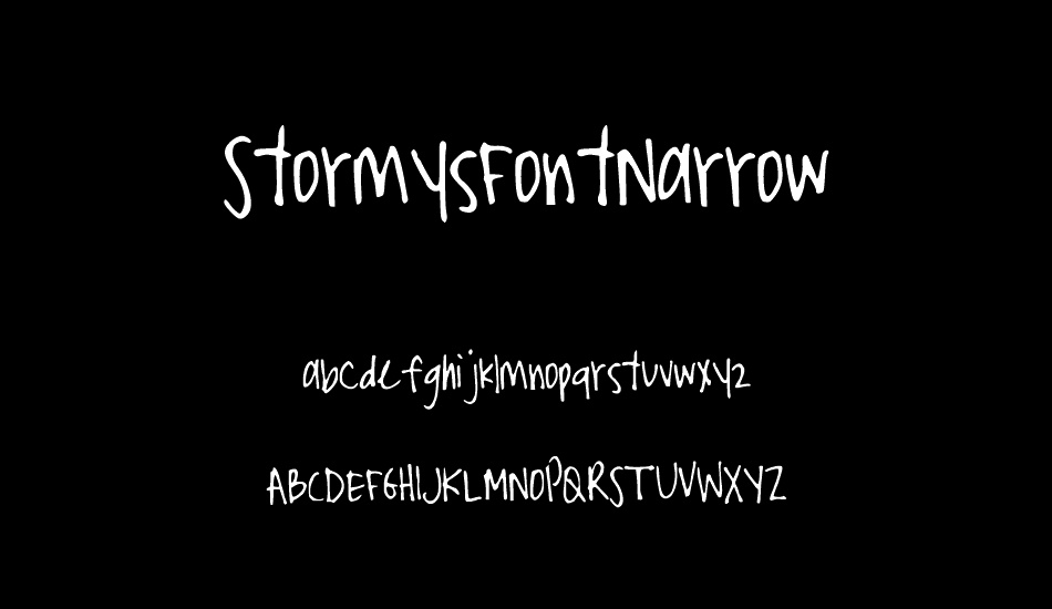 stormysfontnarrow font