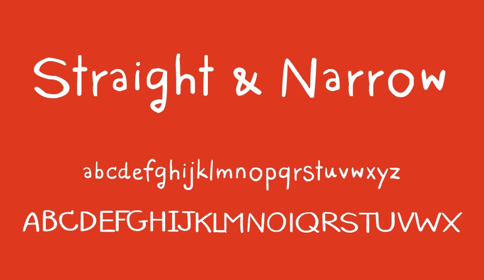 straight-&-narrow font