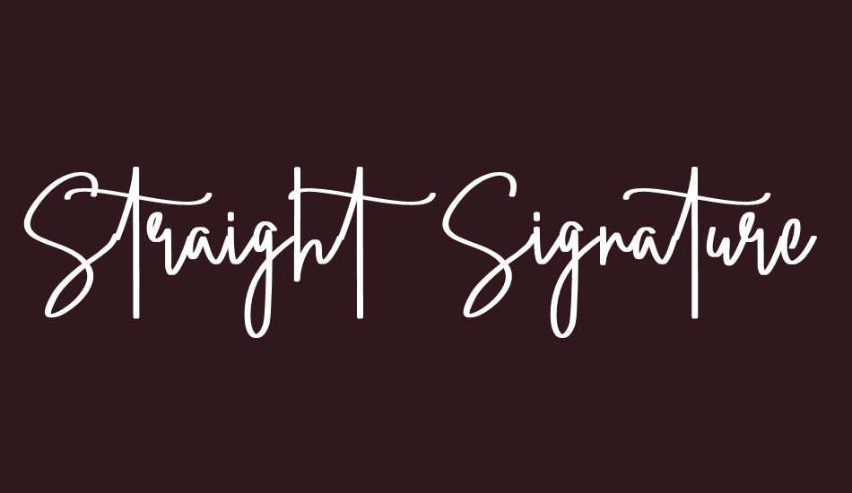 straight-signature font big