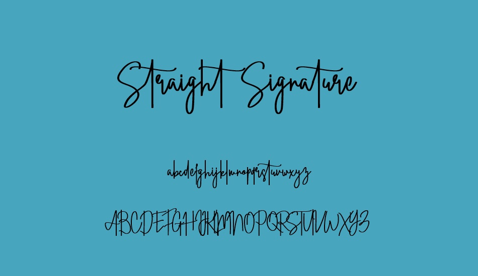 straight-signature font