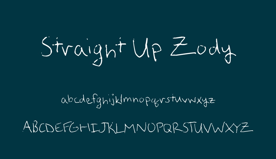 straight-up-zody font