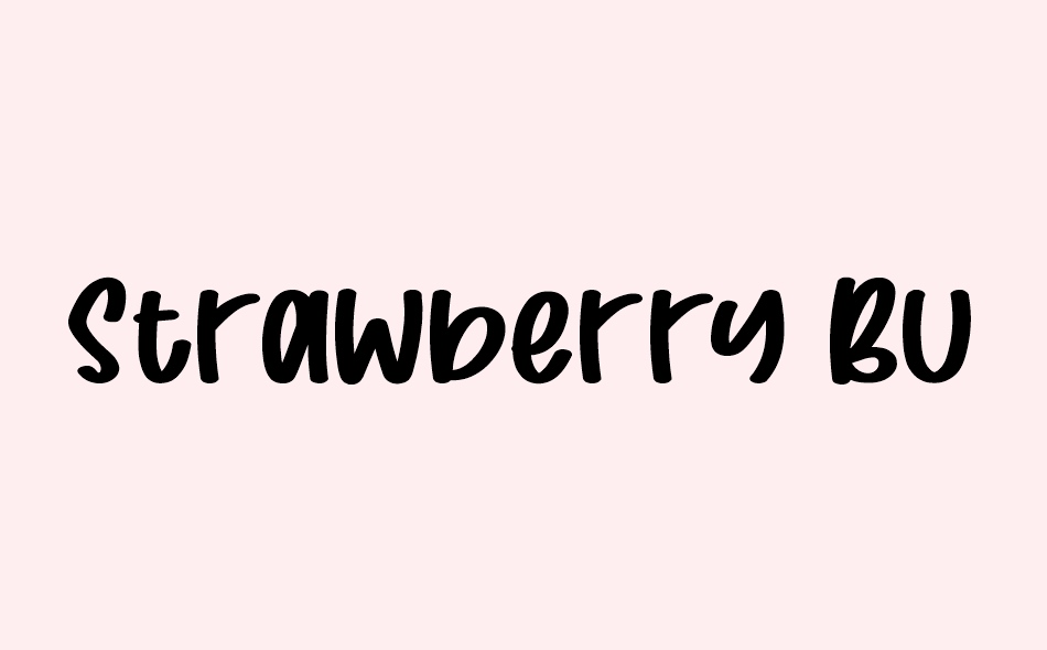 Strawberry Bubblegum font big