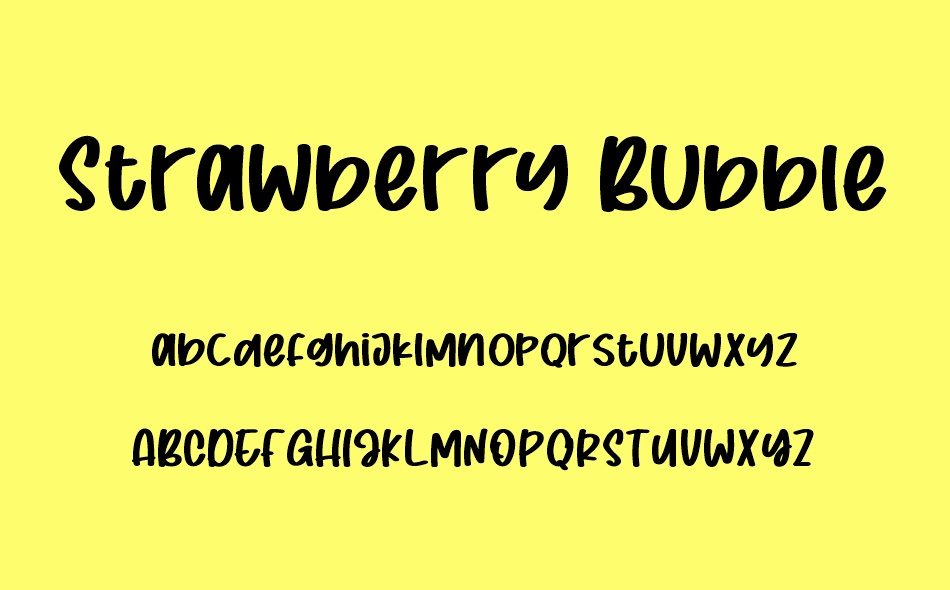 Strawberry Bubblegum font