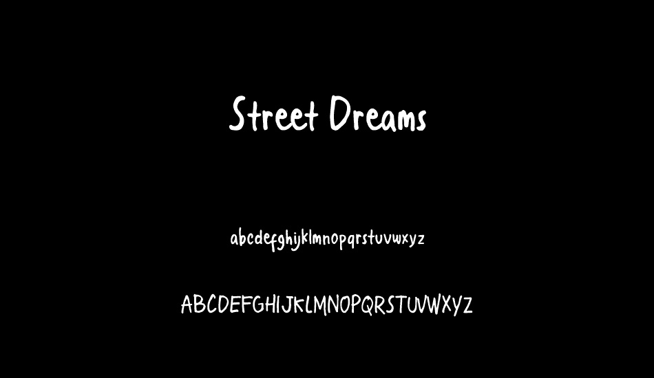 street-dreams font