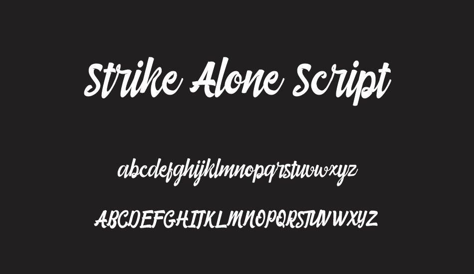 strike-alone-script font