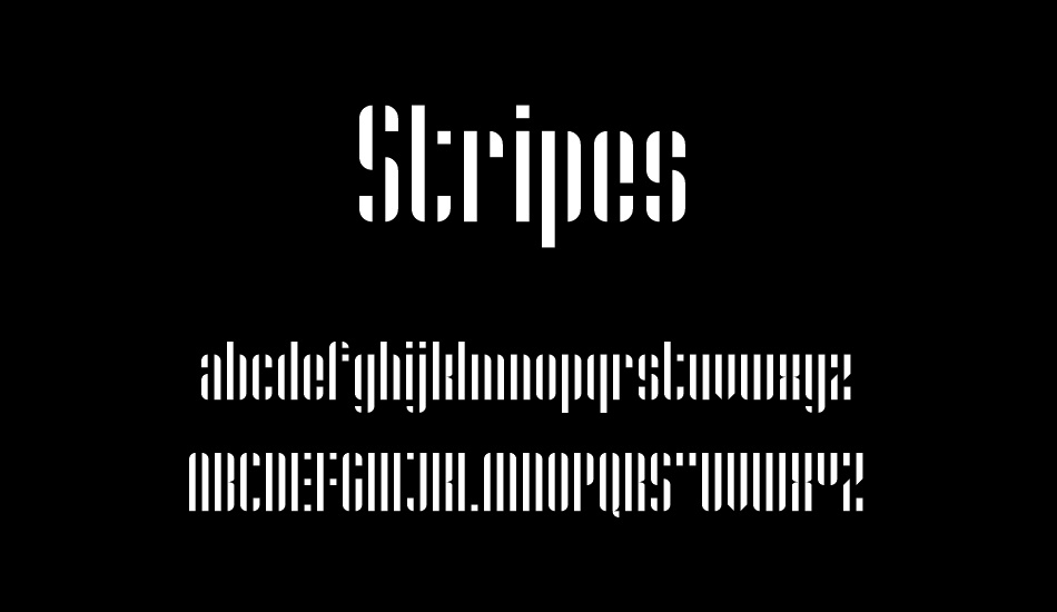 stripes font