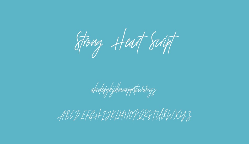 strong-heart-script font