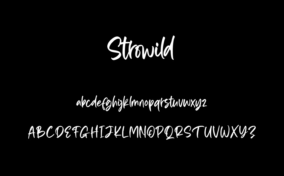 Strowild font