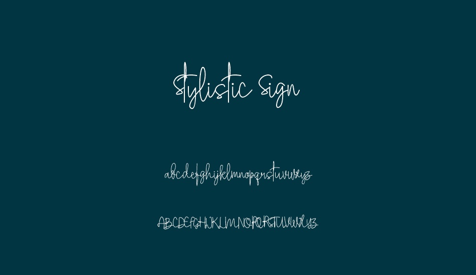 stylistic-sign font