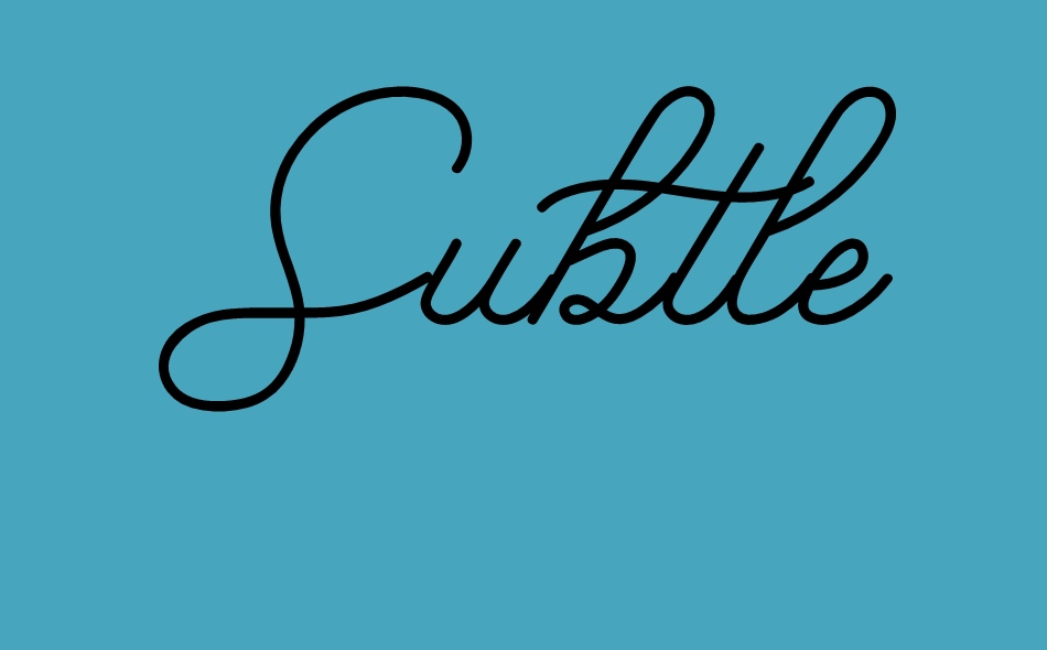 Subtle Handwritten font big