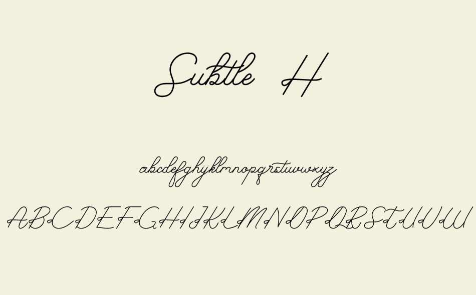 Subtle Handwritten font