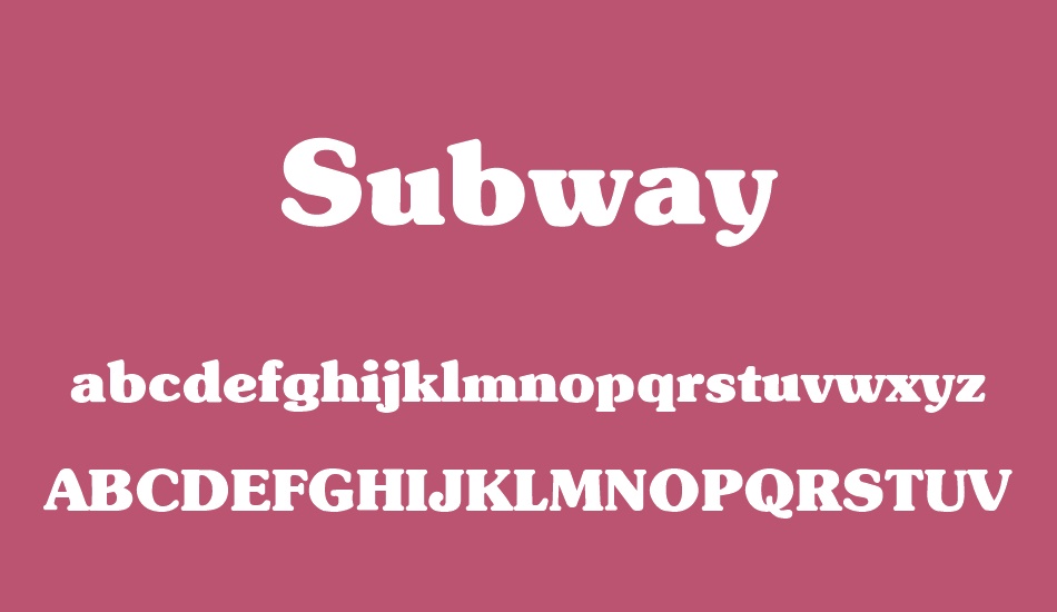 subway font