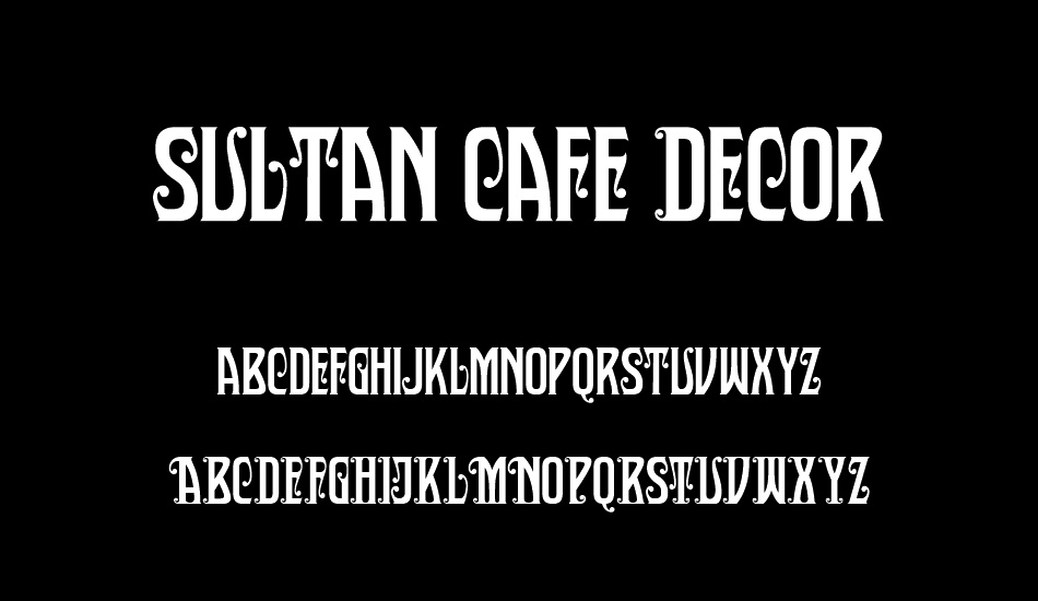 sultan-cafe-decor-personal-use font