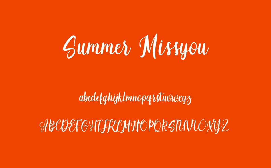 Summer Miss You font