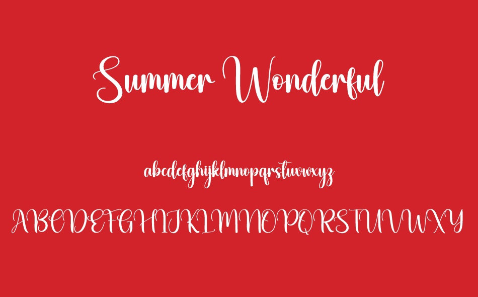 Summer Wonderful font