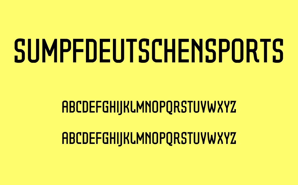 Sumpfdeutschen Sportschrift SdIN font