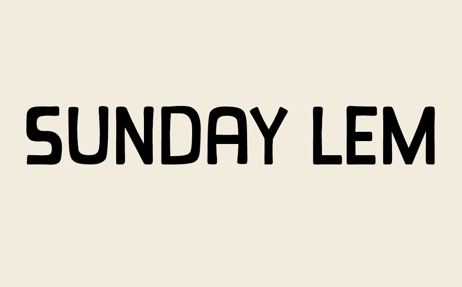 Sunday Lemon font big