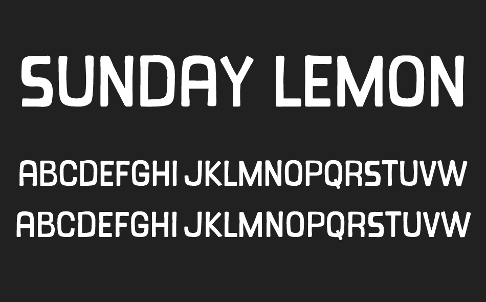 Sunday Lemon font