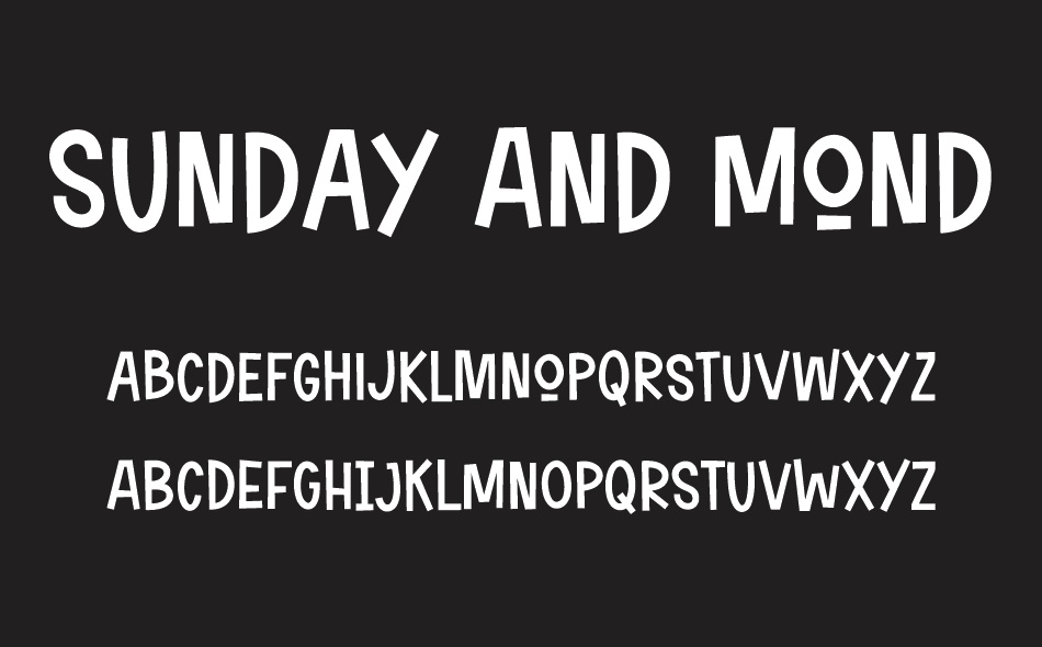 Sunday And Monday font