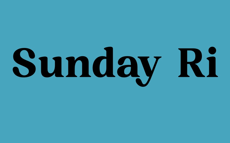 Sunday Ridges font big