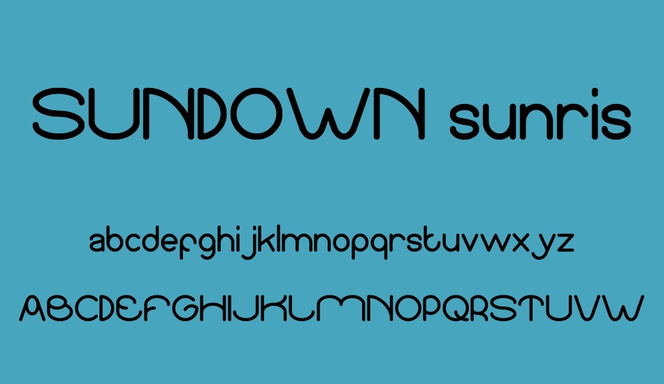 sundown-sunrise font