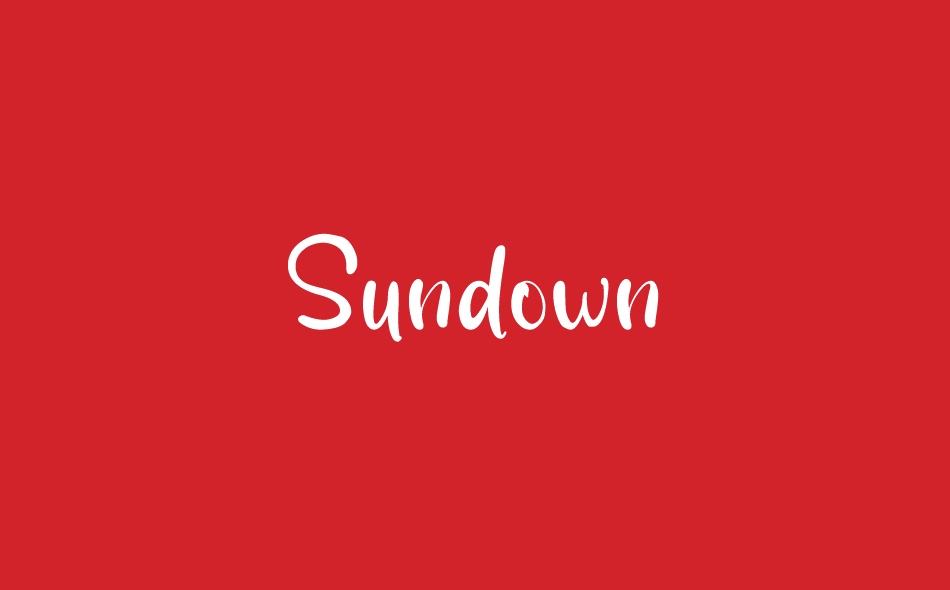 Sundown font big