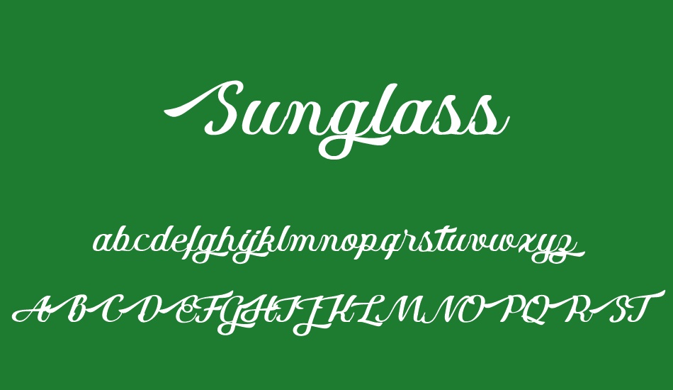 sunglass font