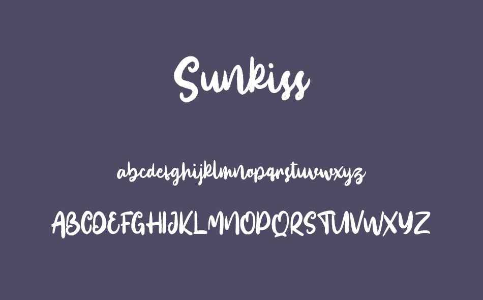 Sunkiss font