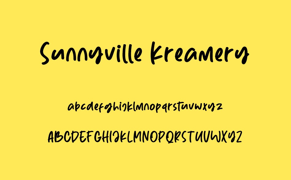 Sunnyville Kreamery font