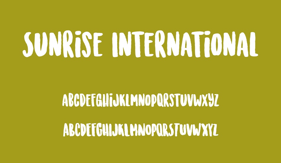 sunrise-ınternational-demo font