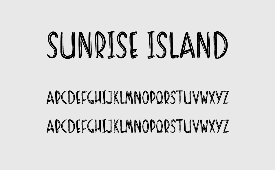 Sunrise Island font