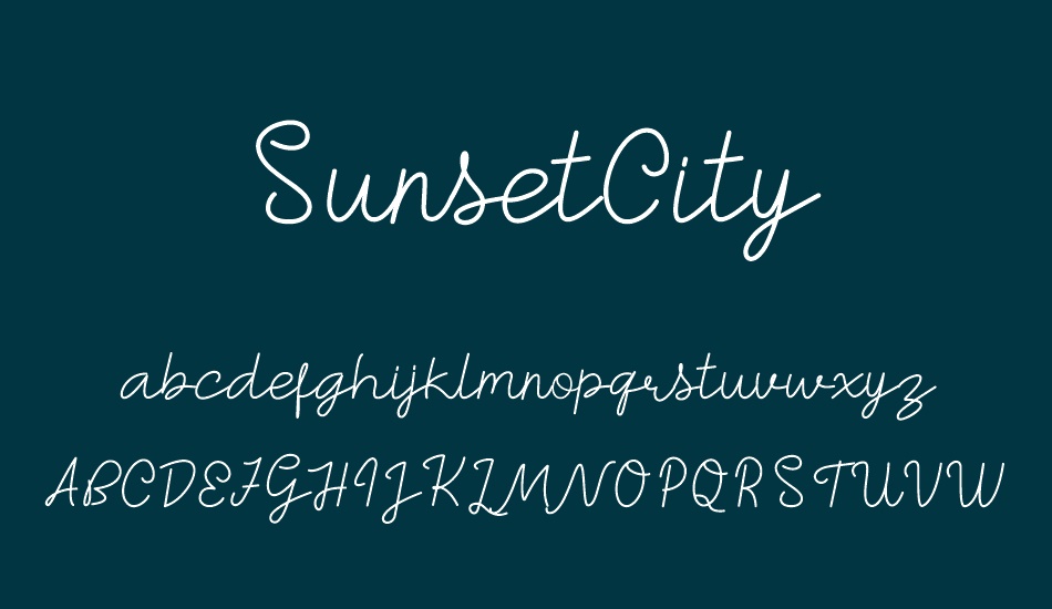 sunsetcity font