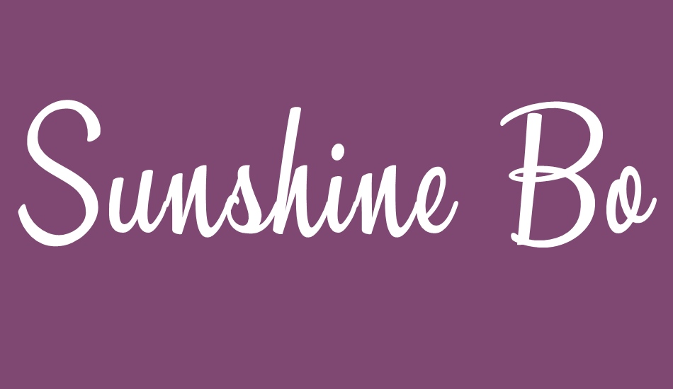 sunshine-boulevard-personal-use font big