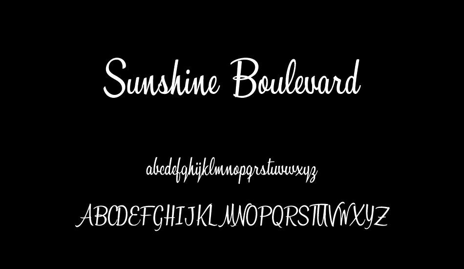 sunshine-boulevard-personal-use font