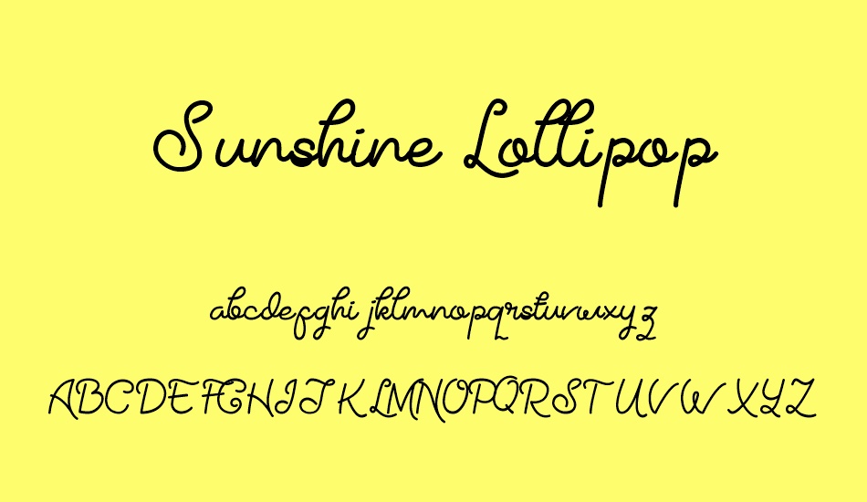 sunshine-lollipop font