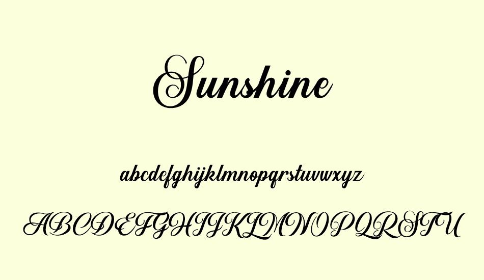 sunshine font