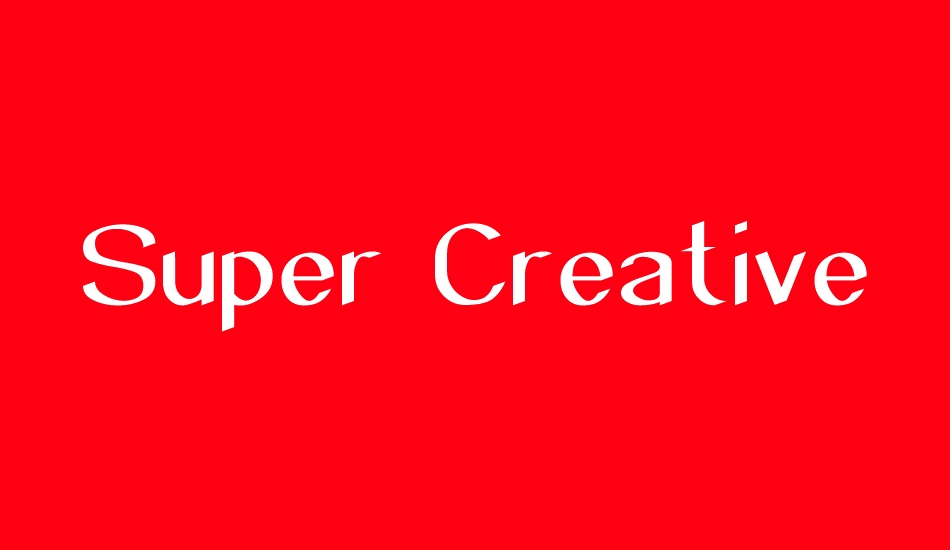 super-creative font big