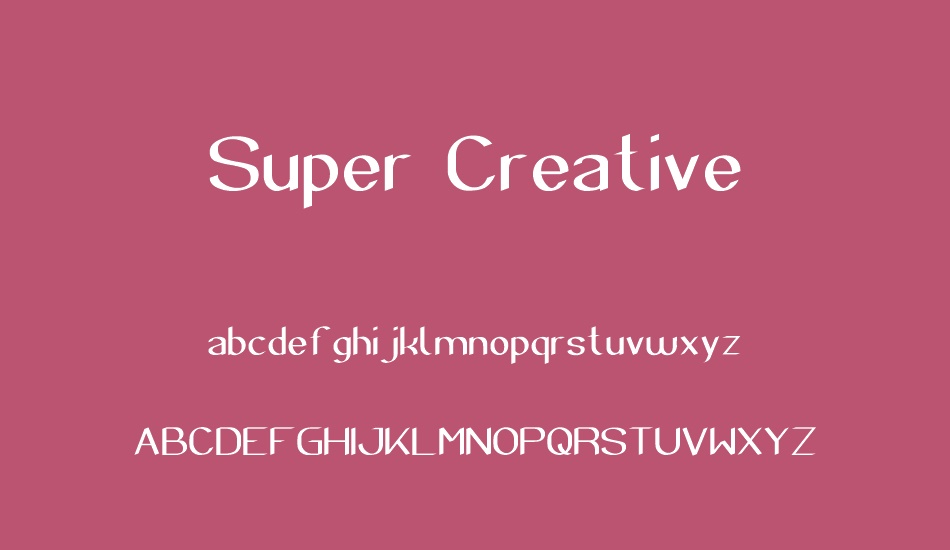 super-creative font