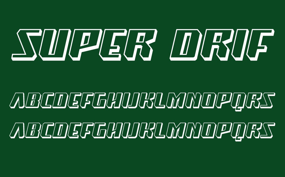 Super Drift font