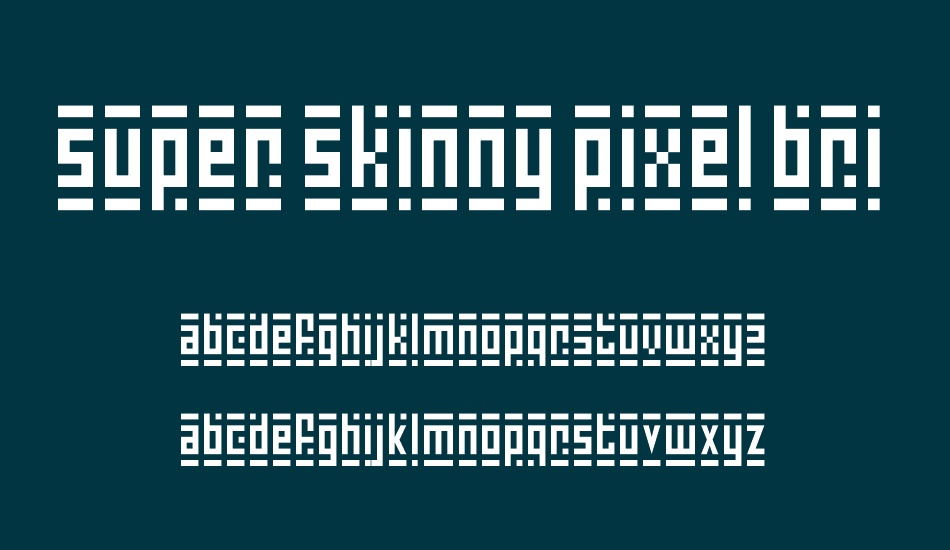 super-skinny-pixel-bricks font