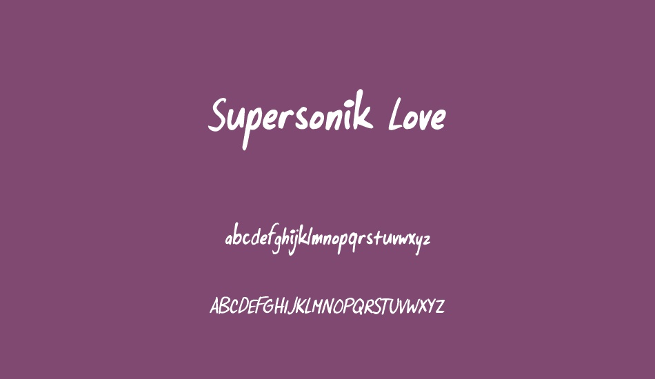 supersonik-love font