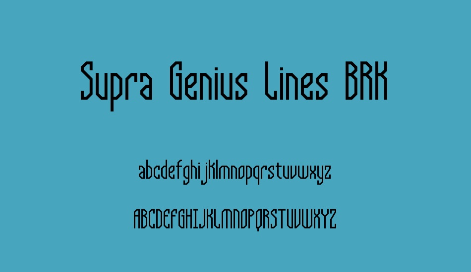 supra-genius-lines-brk font