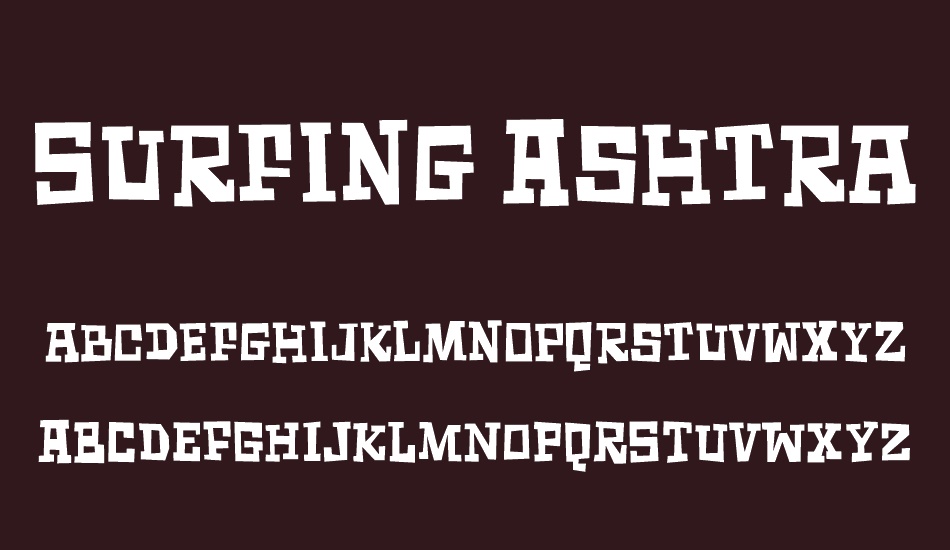 surfing-ashtray-demo font