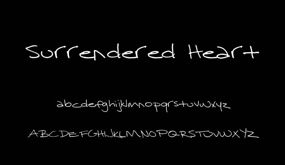 surrendered-heart font