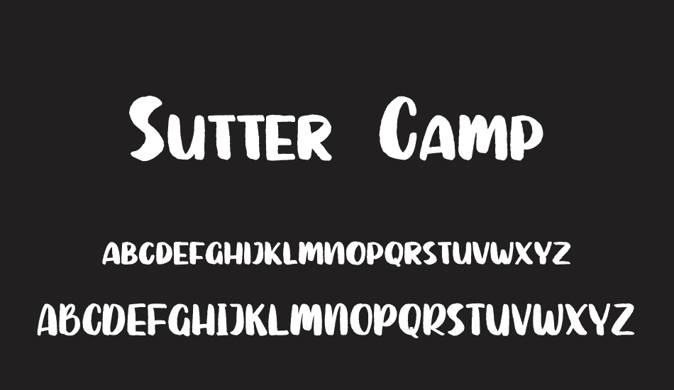 sutter-camp font