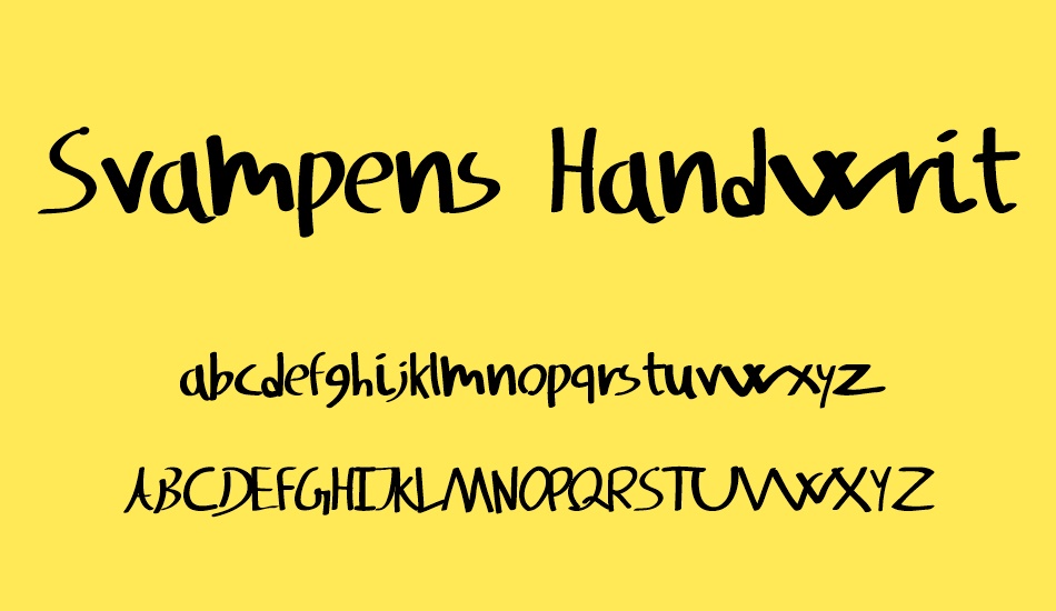 svampens-handwriting font