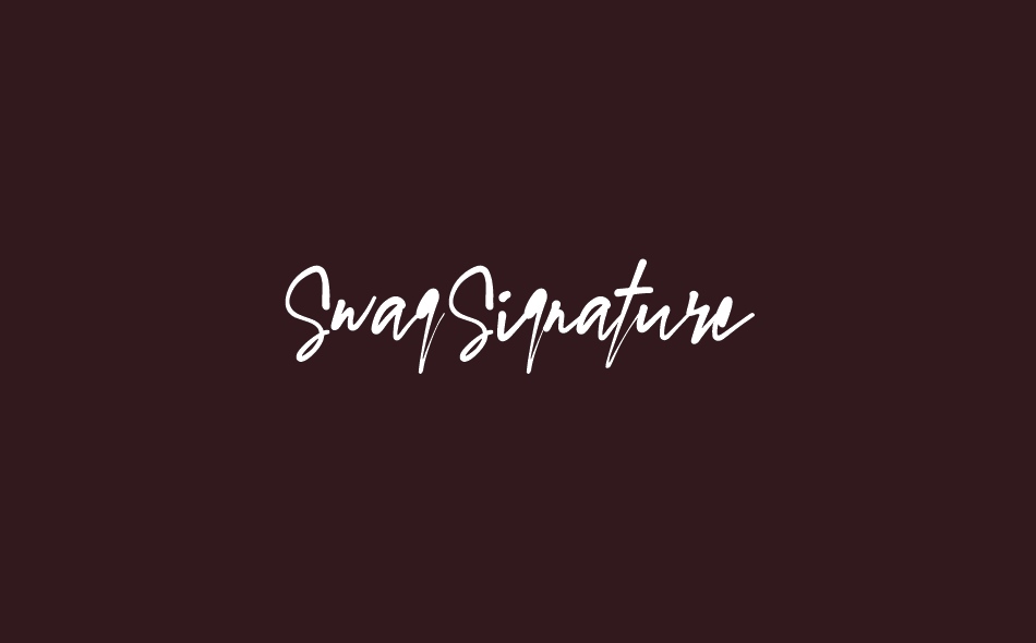 Swag Signature font big