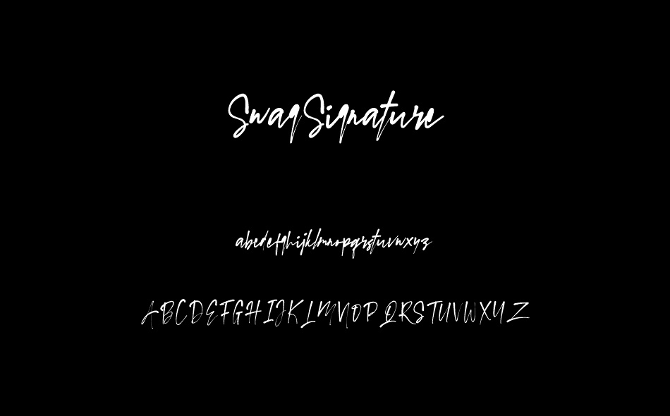 Swag Signature font